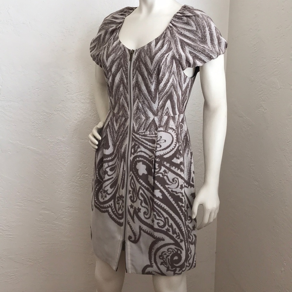 Tibi Silk Multi-Print 2 Way Front Zip Lined Mini - image 1